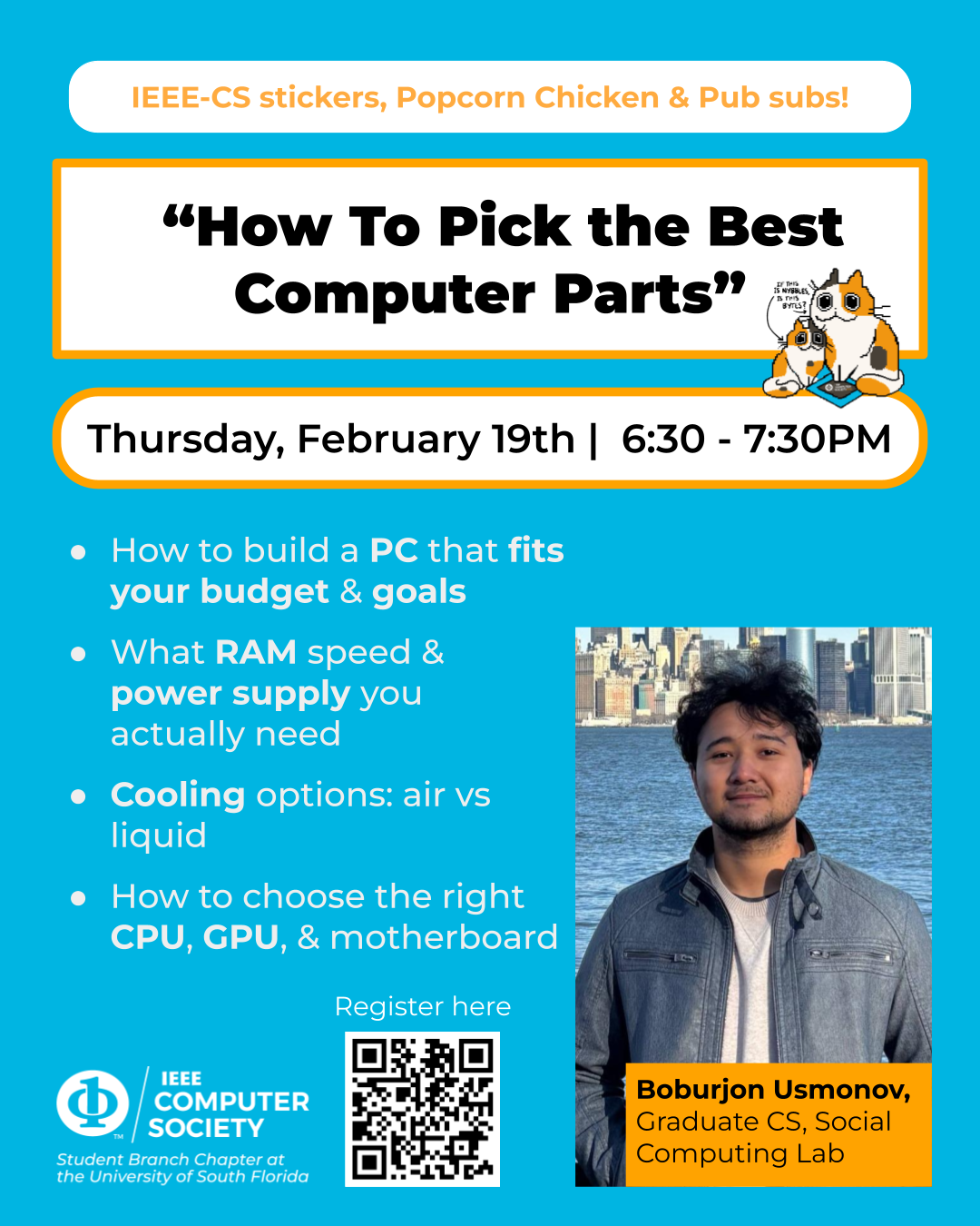 “How To Pick the Best Computer Parts” Talk & Free Food!